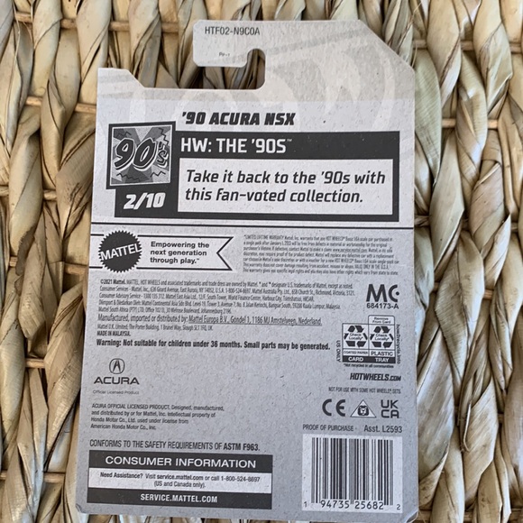 Hot Wheels 1990 Acura NSX HW 90s Car Hotwheels Mainline 2024 Casting Model New - Picture 4 of 8